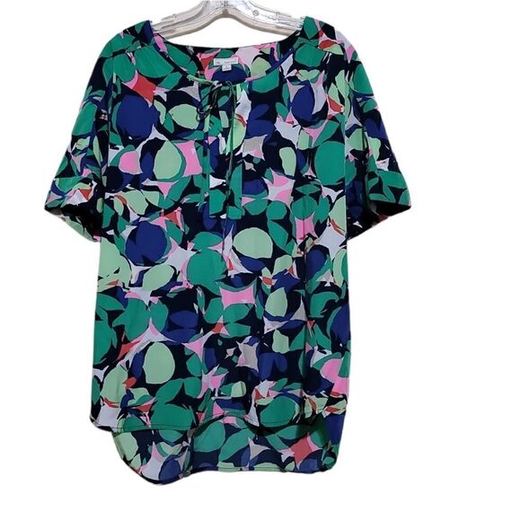 GAP Oversized Pink Green Blue Multicolored Tunic Top Sz Small - Picture 1 of 8